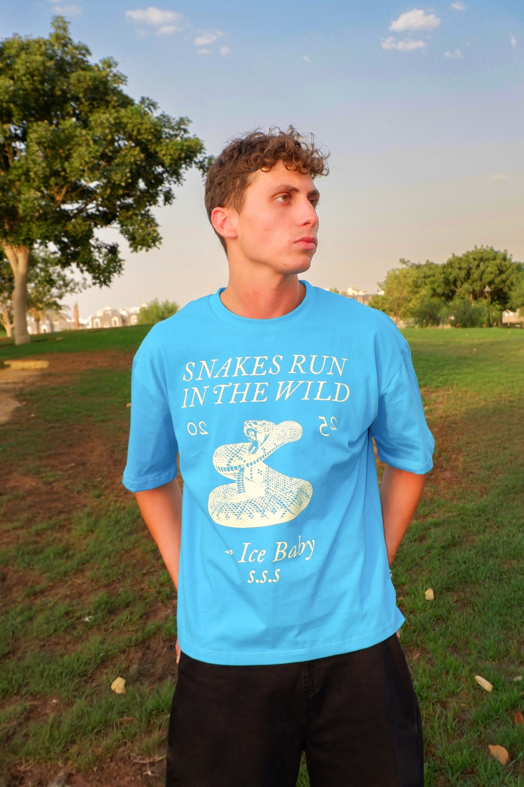 ‘Saffron’ Python Boxy T-Shirt