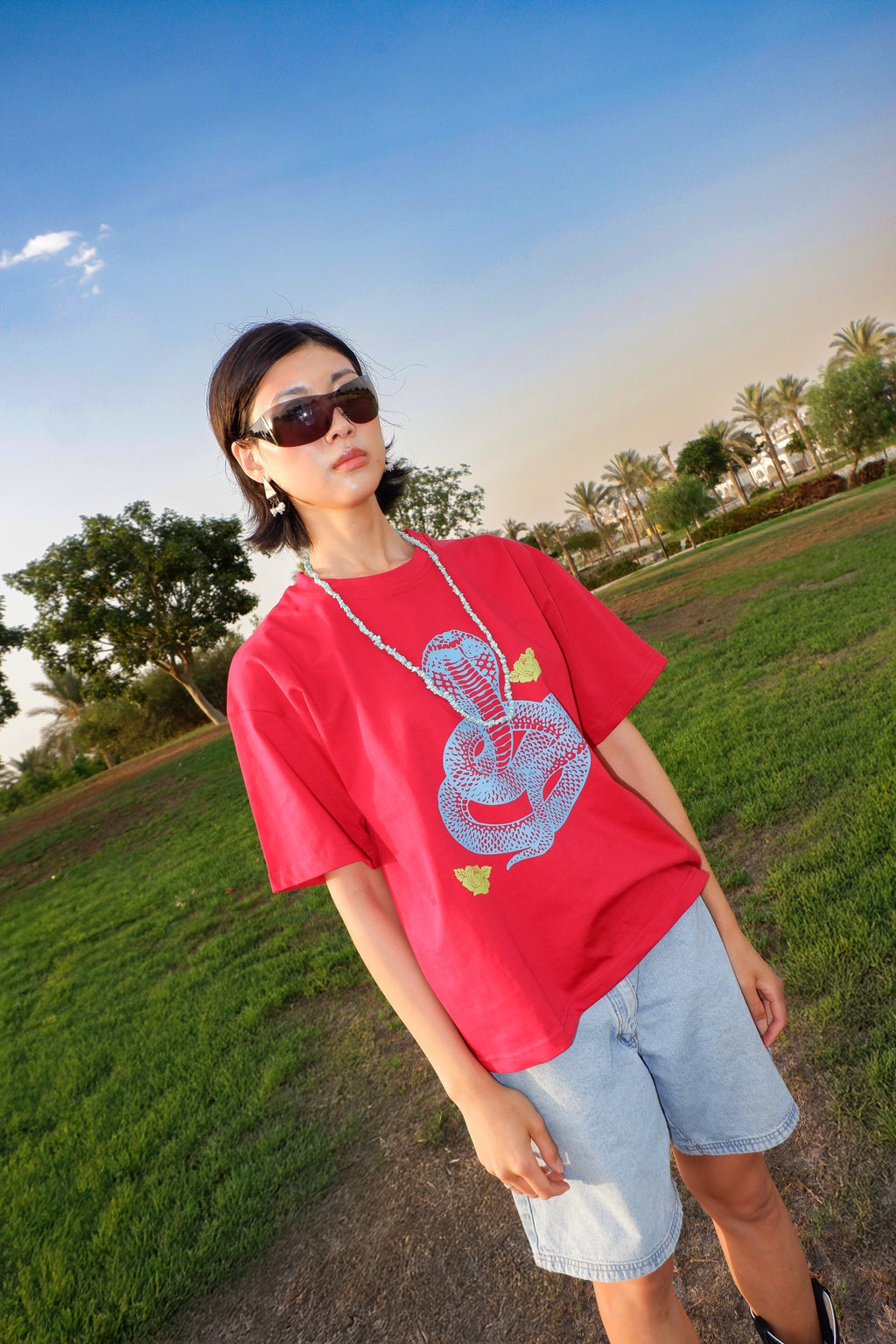 The ‘Garter’ Python Boxy T-Shirt