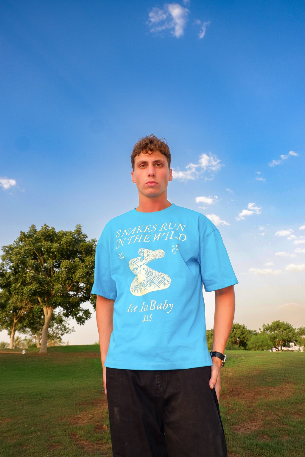 ‘Saffron’ Python Boxy T-Shirt