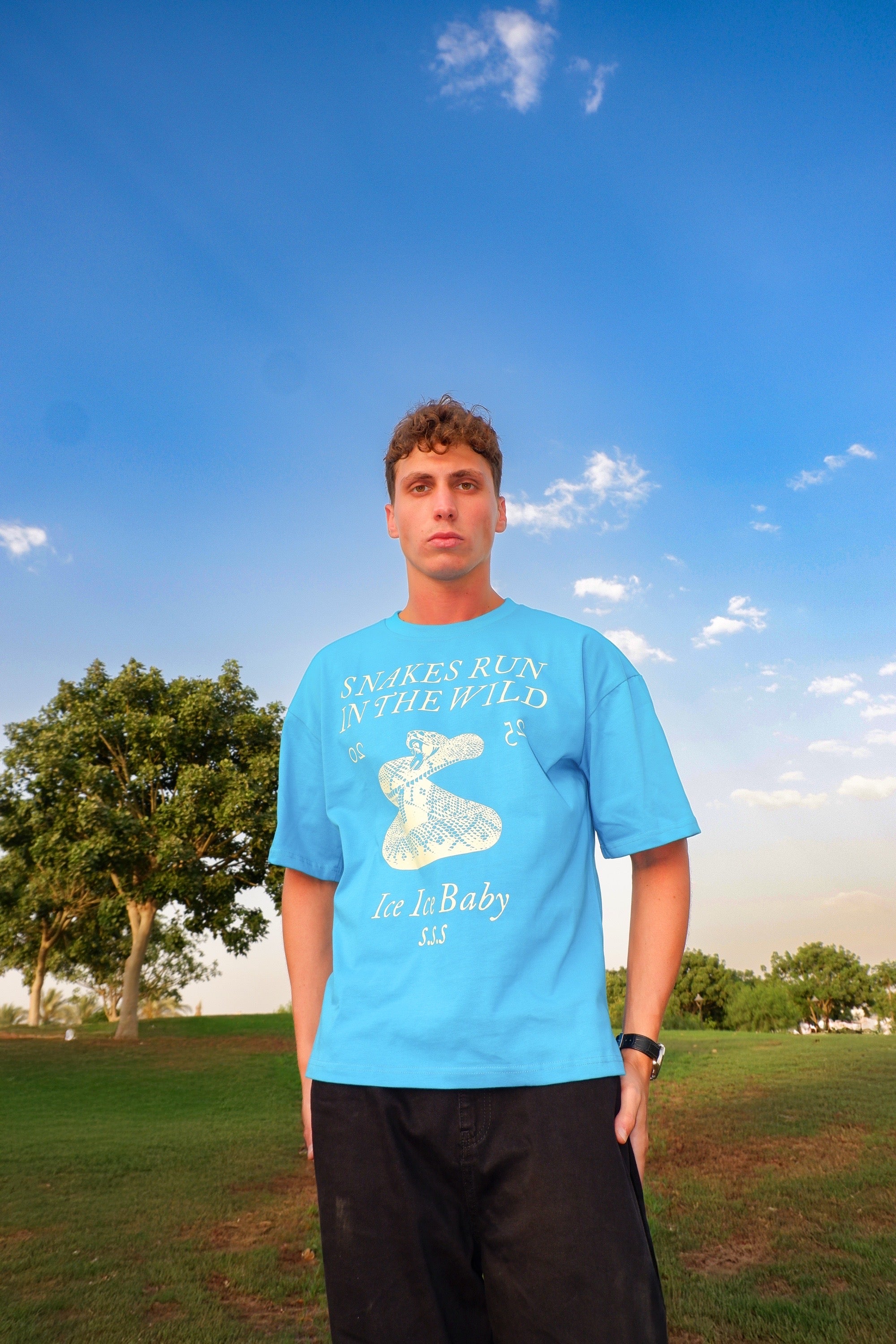 ‘Saffron’ Python Boxy T-Shirt